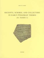 Receipts, Scribes and Collectors in Early Ptolemaic Thebes