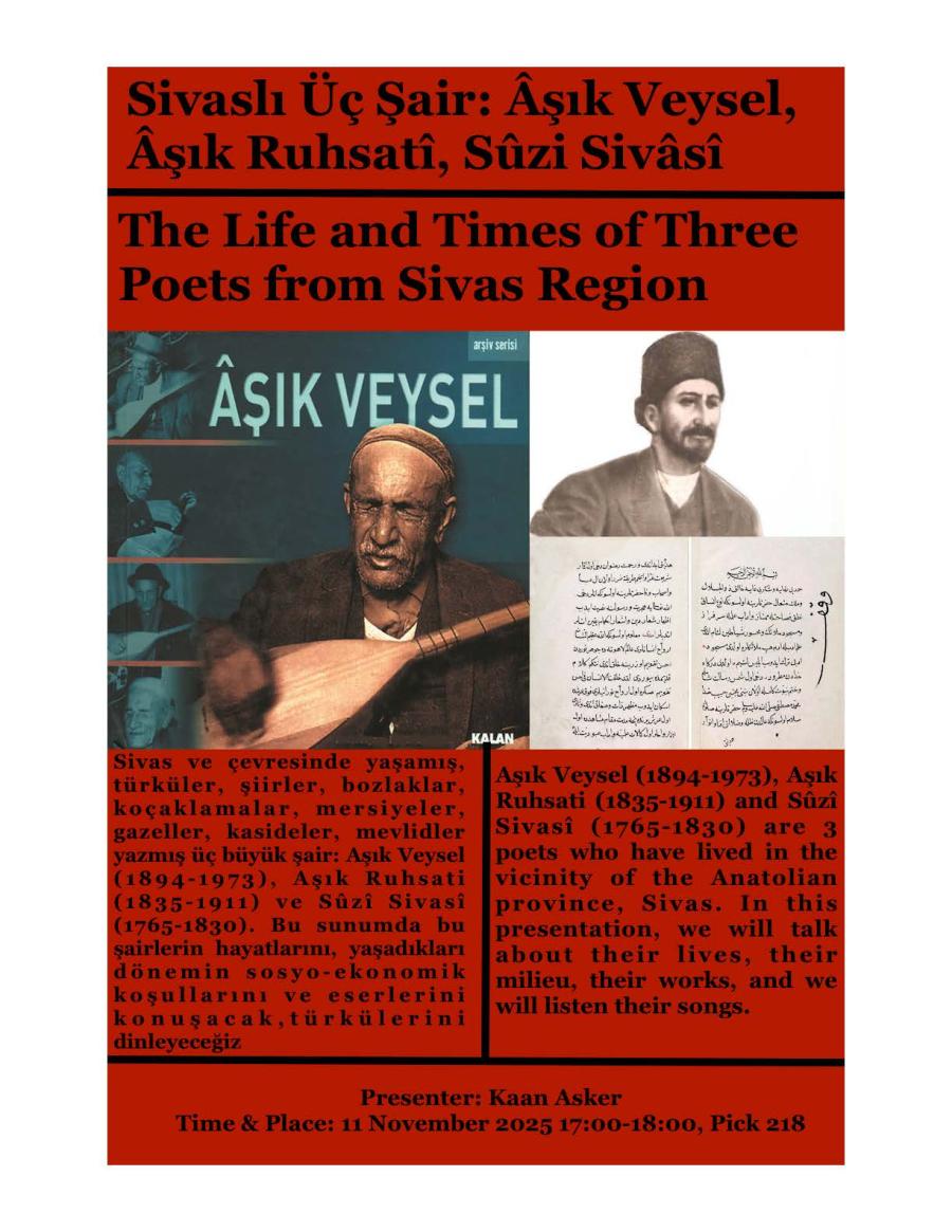 “Sivaslı Üç Şair: Âşık Veysel, Âşık Ruhsatî, Sûzi Sivâsî” by Kaan Asker